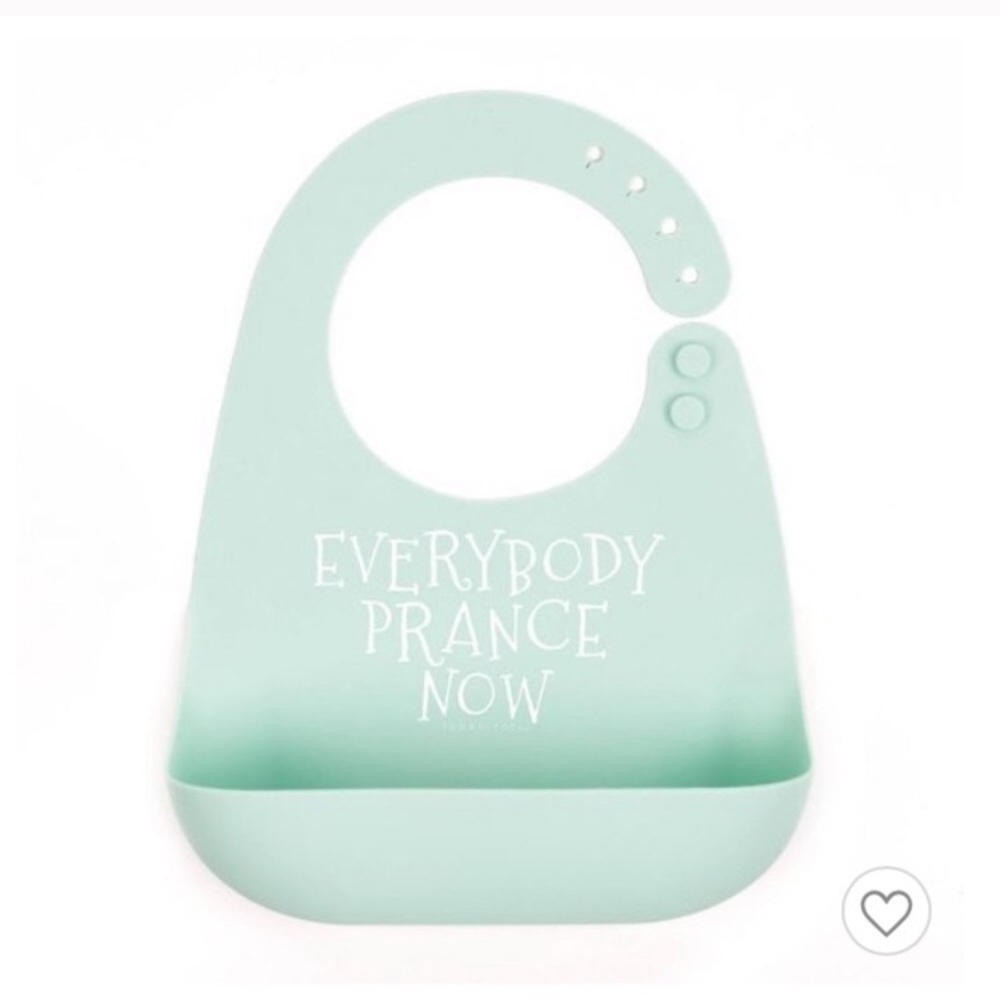 NEW Tunno Tots mint silicone bib Everybody Prance